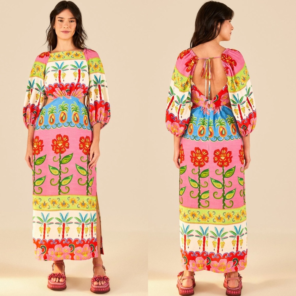 Farm Rio Puff sleeves dress
